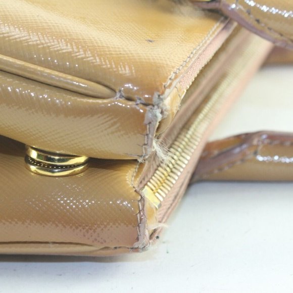 Prada Tan Brown Saffiano Leather Luxe Tote 2way with Strap 3PR831K - Picture 9 of 12